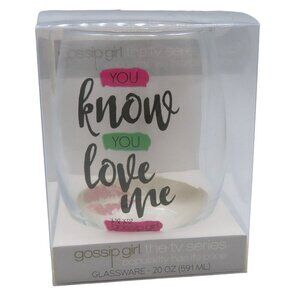 Gossip Girl You Know You Love Me XOXO Stemless Wine Glass 20oz Serena Blair NEW